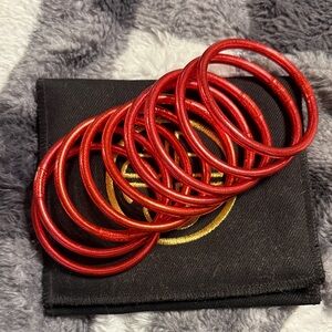 Red Budhagirl Bangle Set